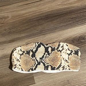 Tna snake print micro tube top